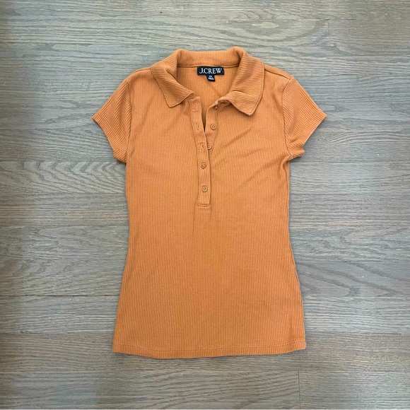 J. CREW Vintage Women's Ribbed Polo Shirt - Picture 2 of 9